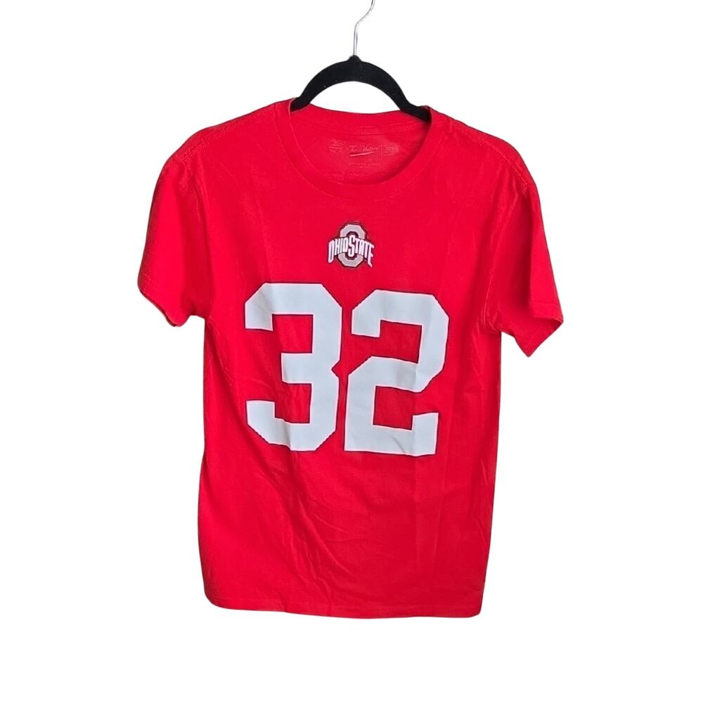The Victory Ohio State Red Ohio State TreVeyon Henderson #32 T-Shirt Adult L NWT